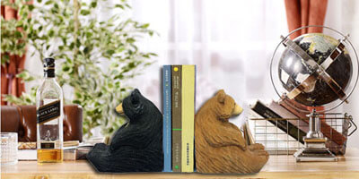 wooden bookends