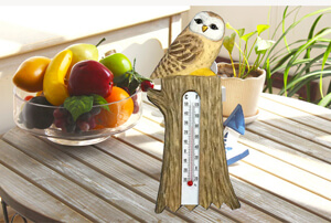 wooden indoor thermometer