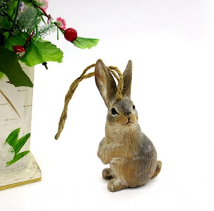 wooden grey rabbit