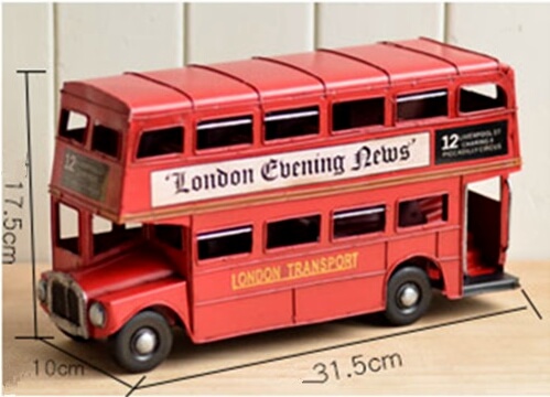 Handmade Classic London Street Bus size