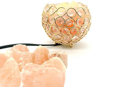 Himalayan Lamp Pink Crystal Sea Salt Rock Lamp Bowl.