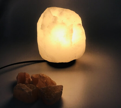 White Natural Salt Lamps