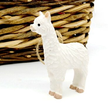 Wood llama Ornaments