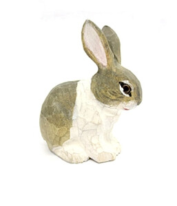 wood rabbit decor