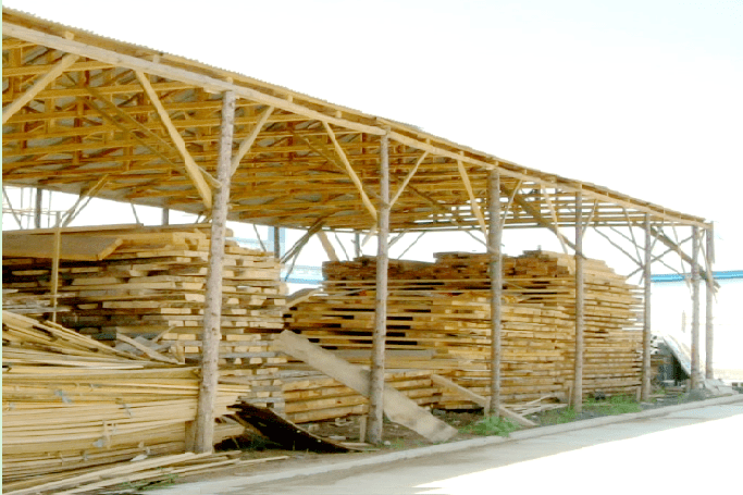 A stack of linden wood blocks ready for carving