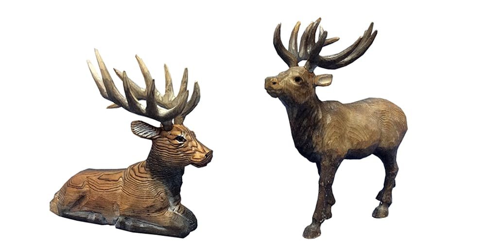 wooden reindeer home decoration