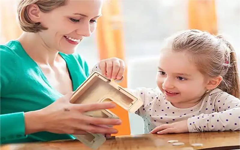 wooden letter piggy bank