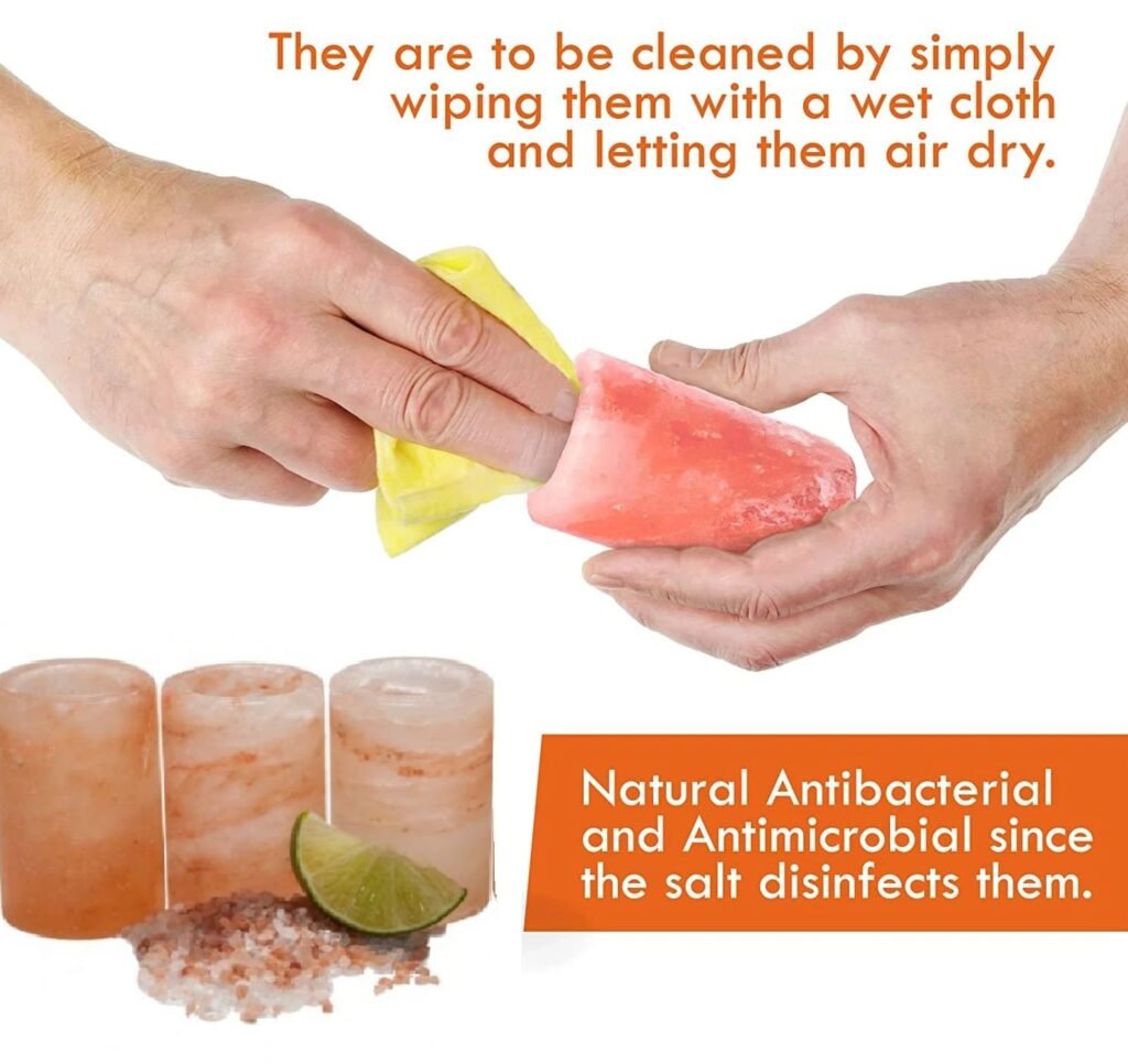 how to clean salt shot glasses