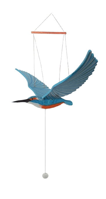 balance wooden flying mobile birds