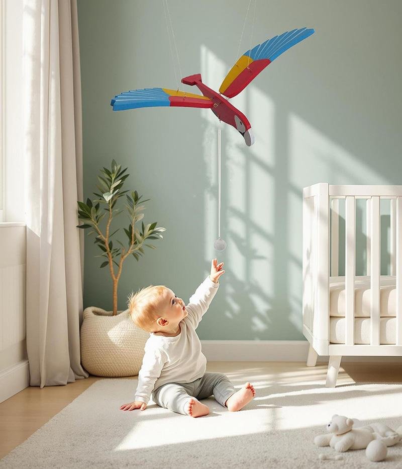 Developmental Benefits of Wooden Bird Mobiles