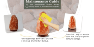 Step-by-step demonstration of proper care techniques for authentic Himalayan salt lamps