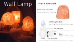 Creative Himalayan salt night light wall display