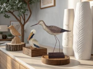 Unique handcrafted wood carving birds for 2023 collections